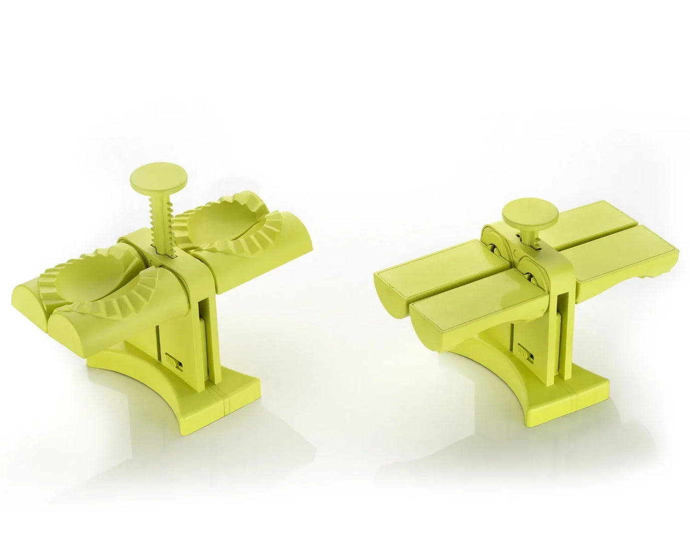 DUMPLING MAKER MOLD,DOUBLE HEAD DUMPLING MOLD WRAP TWO AT A ONE TIME,HOUSEHOLD DUMPLING MAKER MOULD,EASY-TOOL FOR MAKING DUMPLINGS,DUMPLING PRESS MOLD KITCHEN ACCESSORIES (Brown Box)