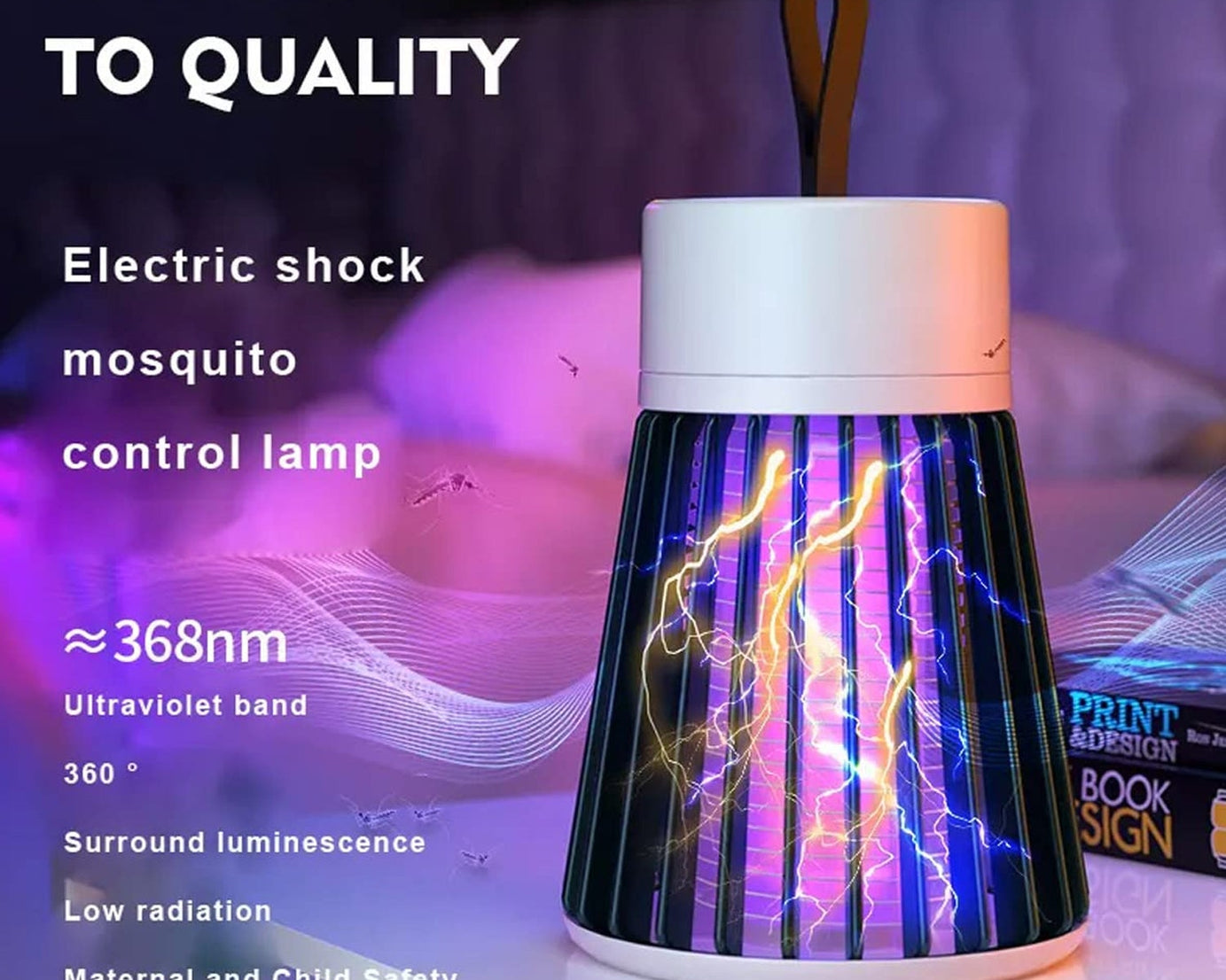 Mosquito Killer Machine  Mosquito Killer USB Powered Bug Zapper Mosquito Lamp For Home Electric LED Lamp Mosquito Killer Indoor  /  Outdoor Mosquito Trap Machine