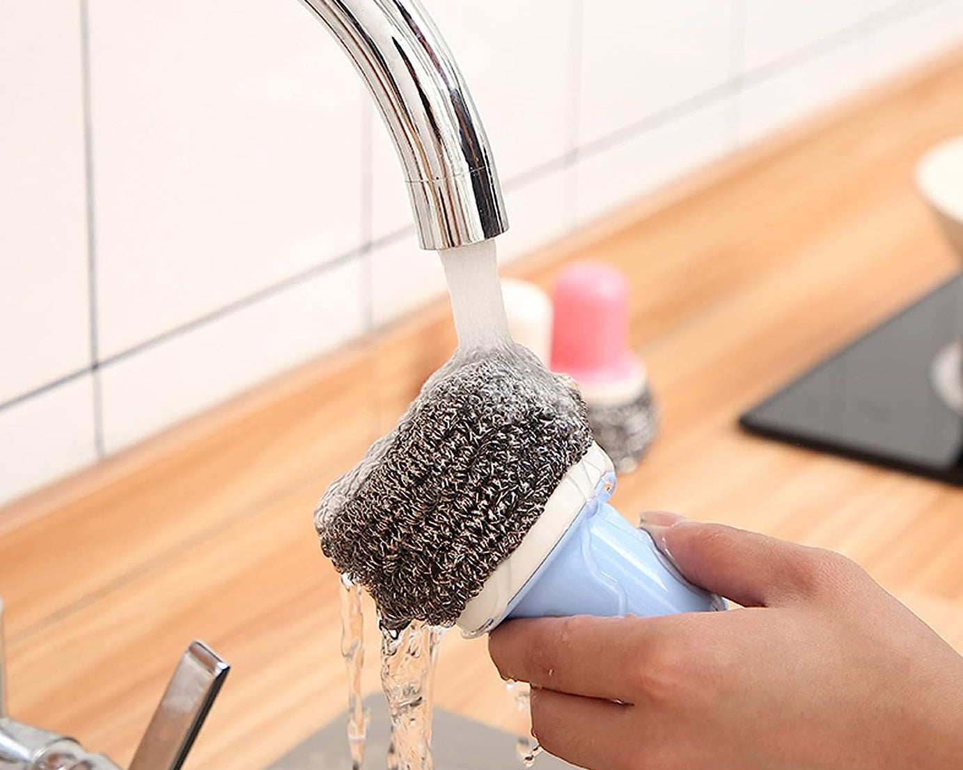 Household dish scrub brush