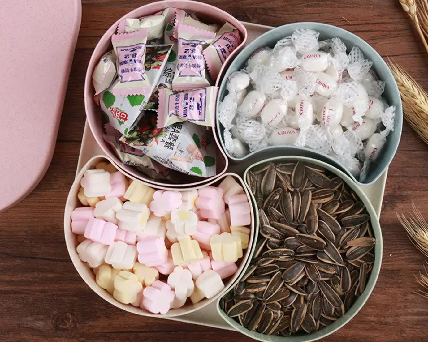 Large Compartment Candy Box | Creative Divided Food Fruit Plate