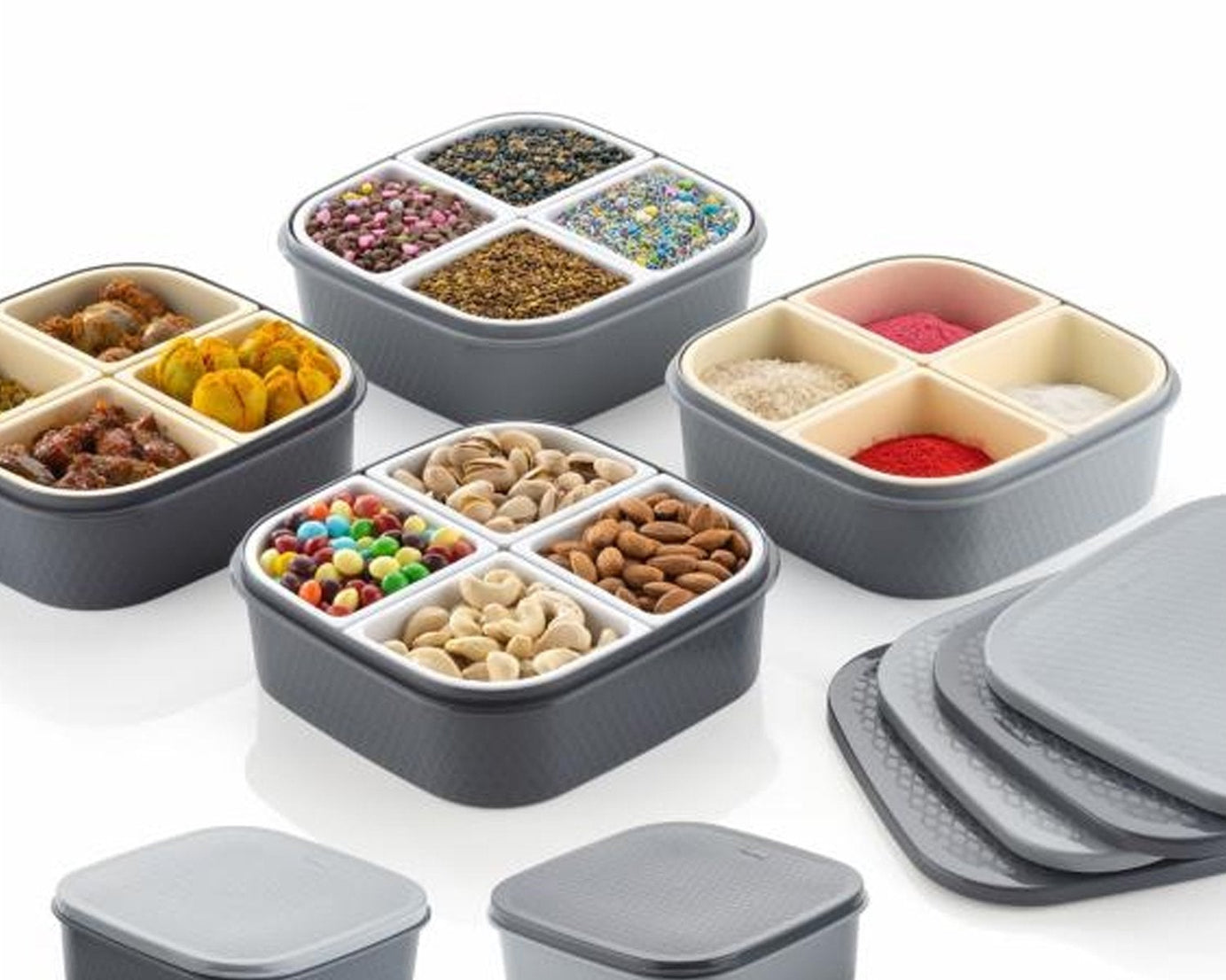 Box of assorted chocolates with dry fruits.