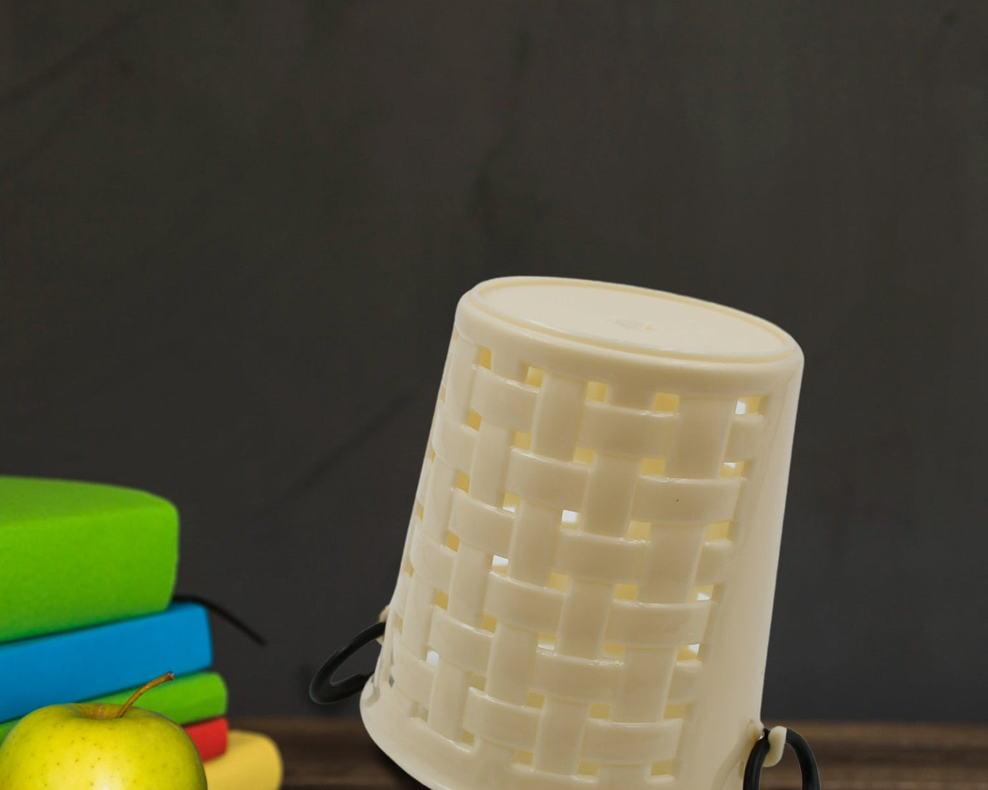 17557 Multifunctional Plastic Round Multi-Purpose Toothpaste Stationary Pen Pencil Holder, Mini Desk Office Desktop Stationery Organizer Bathroom Shelves for Adults  (1 Pc)