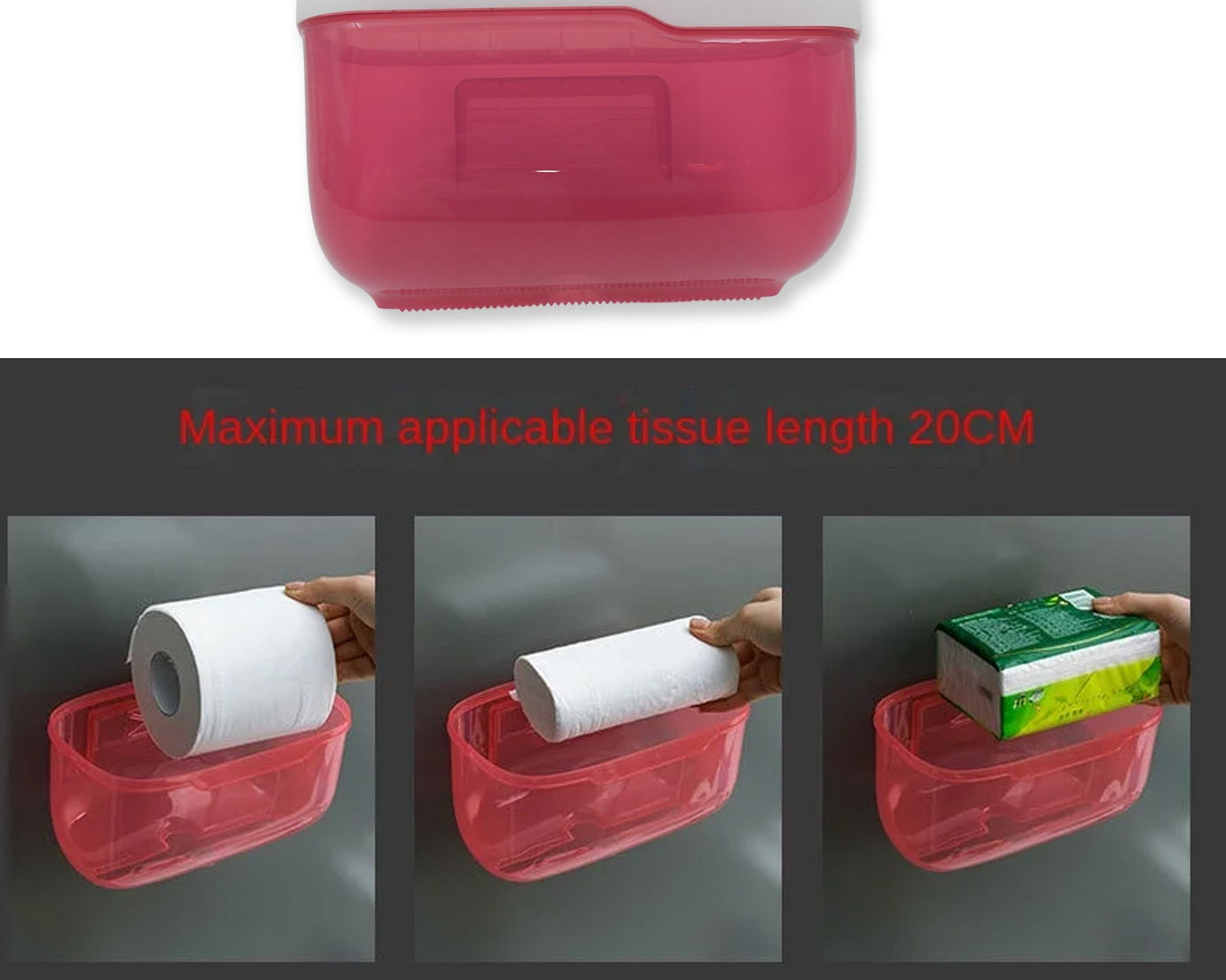 4154 Multifunction 2-in-1 Bathroom Tissue Box Paper Phone Tablet Holder with Hook Self Adhesive Punch-Free, Wall Mounted Waterproof Bathroom Roll Holder (1 Pc)