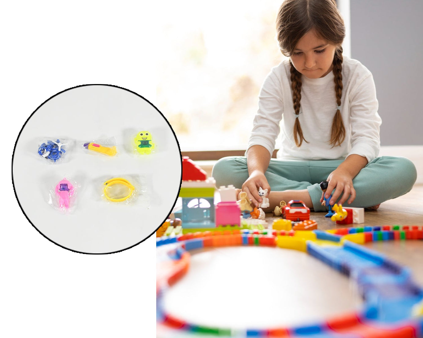 5Pc Toy Combo Kids Best Gift Set Combo Attractive & Unique Toy Combo 5Pc Colorful Toy Combo With Potli Bag