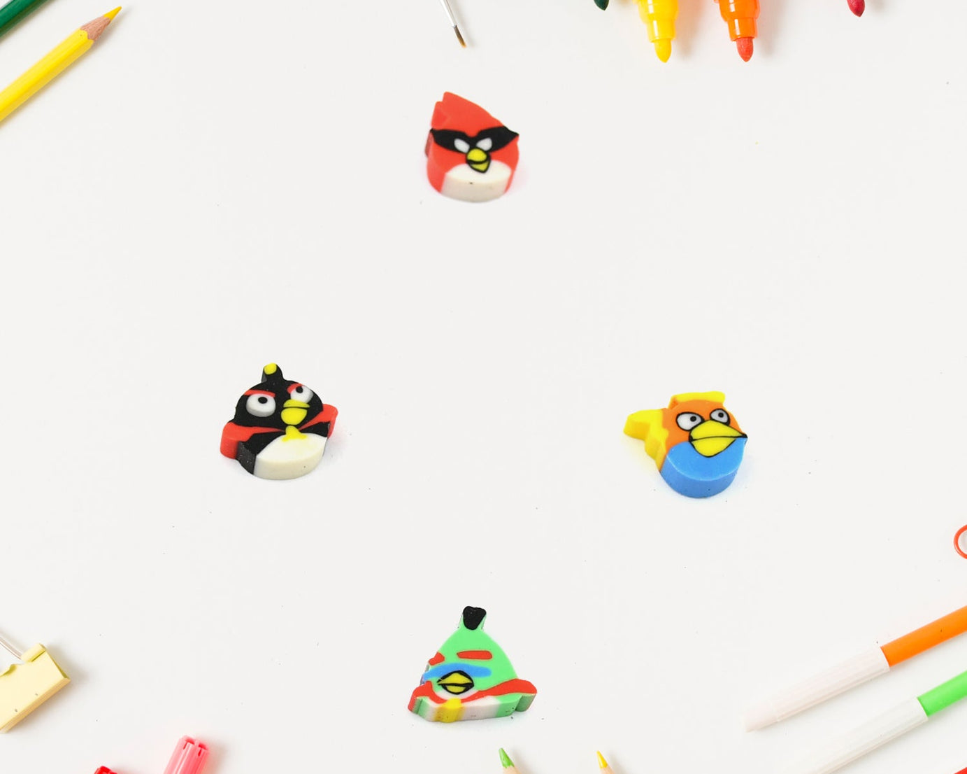 Fancy & Stylish Colorful Erasers, Mini Eraser Creative Cute Novelty Eraser for Children Different Designs Eraser Set for Return Gift, Birthday Party, School Prize (28 Pcs In 1 Packet)