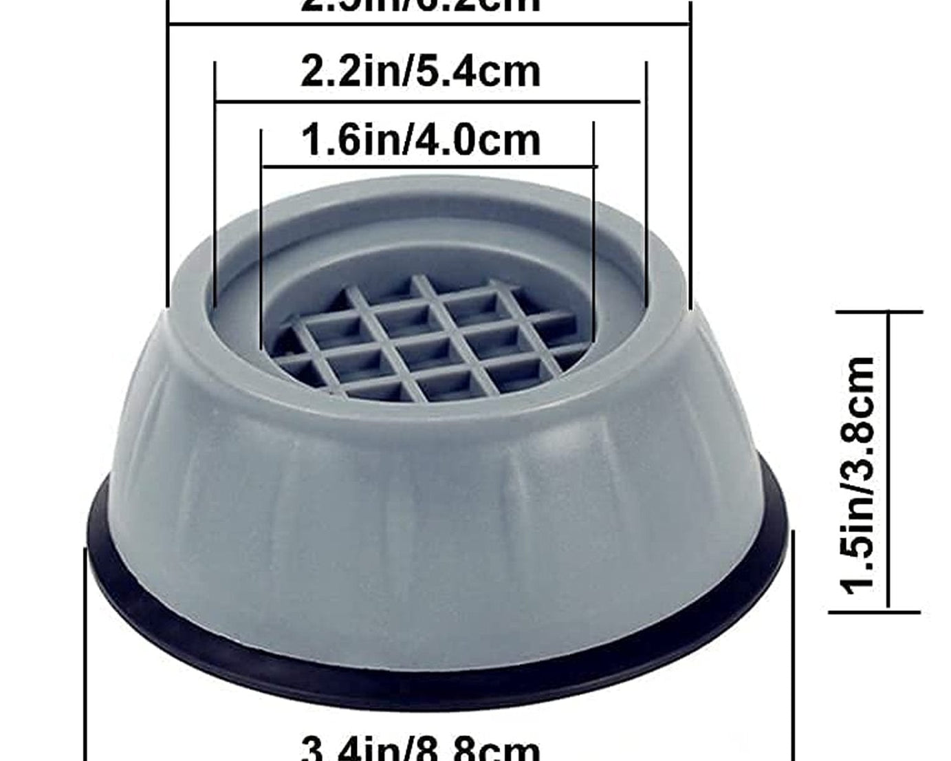 Easy to install anti vibration pads with suction feet