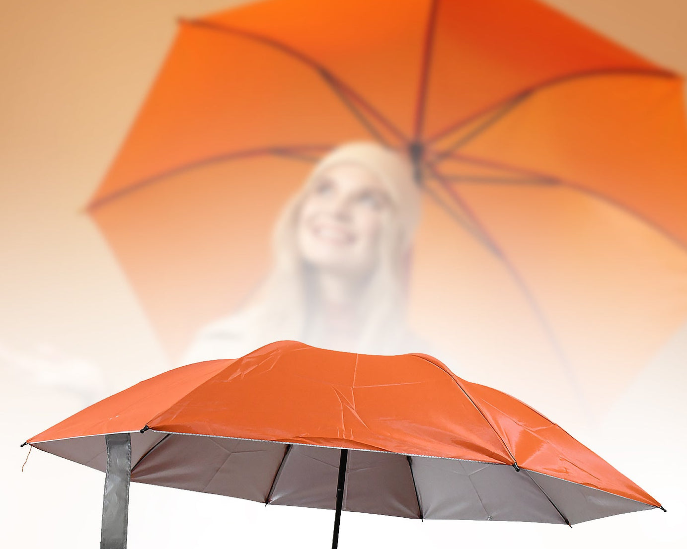 Vegetable shaped Folding Umbrella, Plastic Case Creative Fashion Folding Mini Sun Shade Rain Umbrella, Unique Umbrella, Sun & UV Protection, Cute Design (1 Pc)