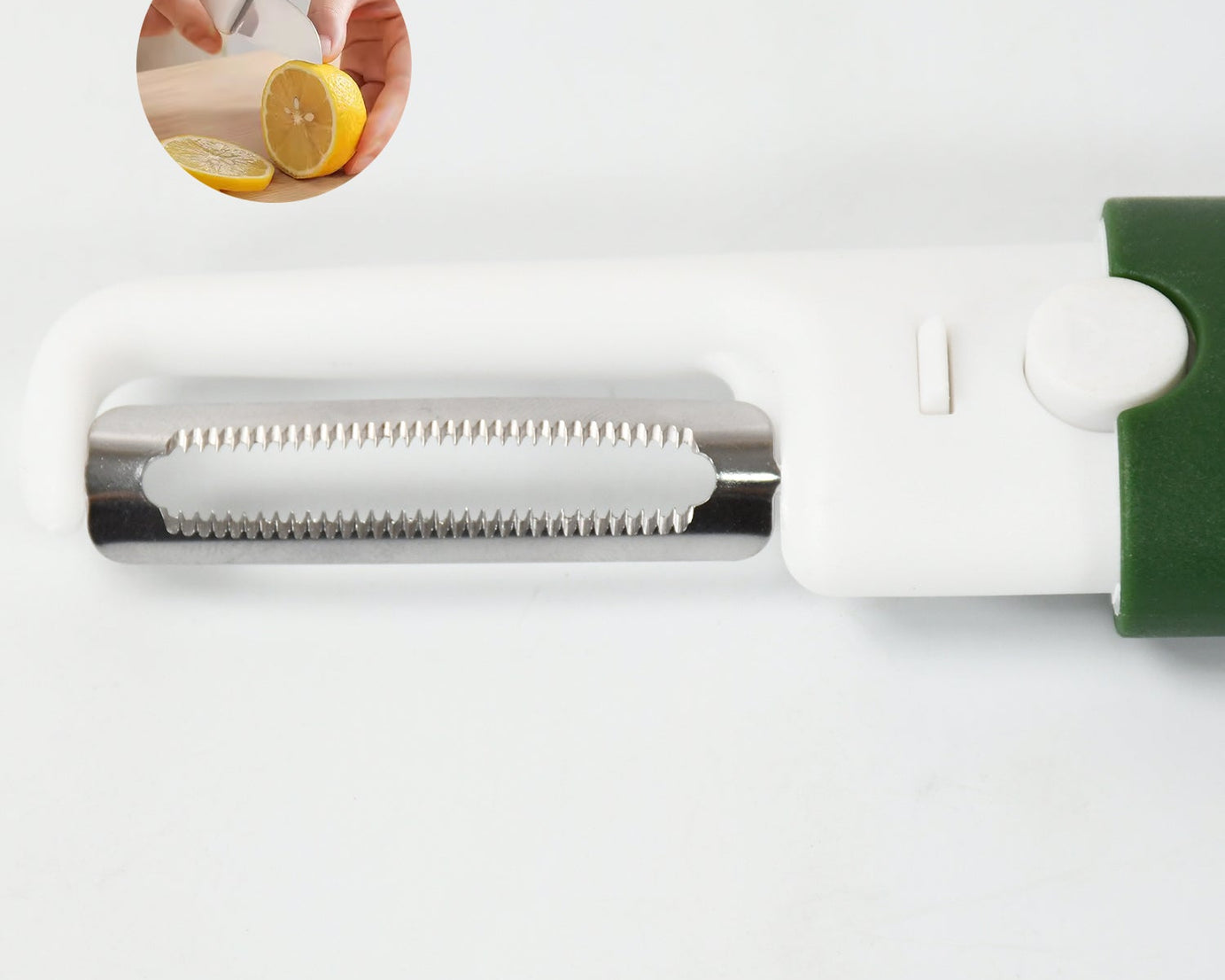 Multifunctional peeler Two in one fruit knife, fruit and vegetable cutting knife+sawtooth peeler, apple, carrot, potato, fruit slice antiskid