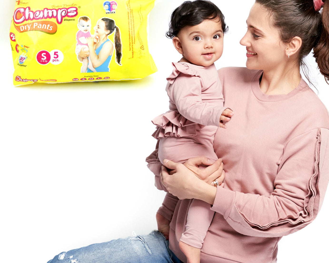 Travel-Friendly Diapers: Champs Small Diaper Pants (5 Pack) - Leakproof