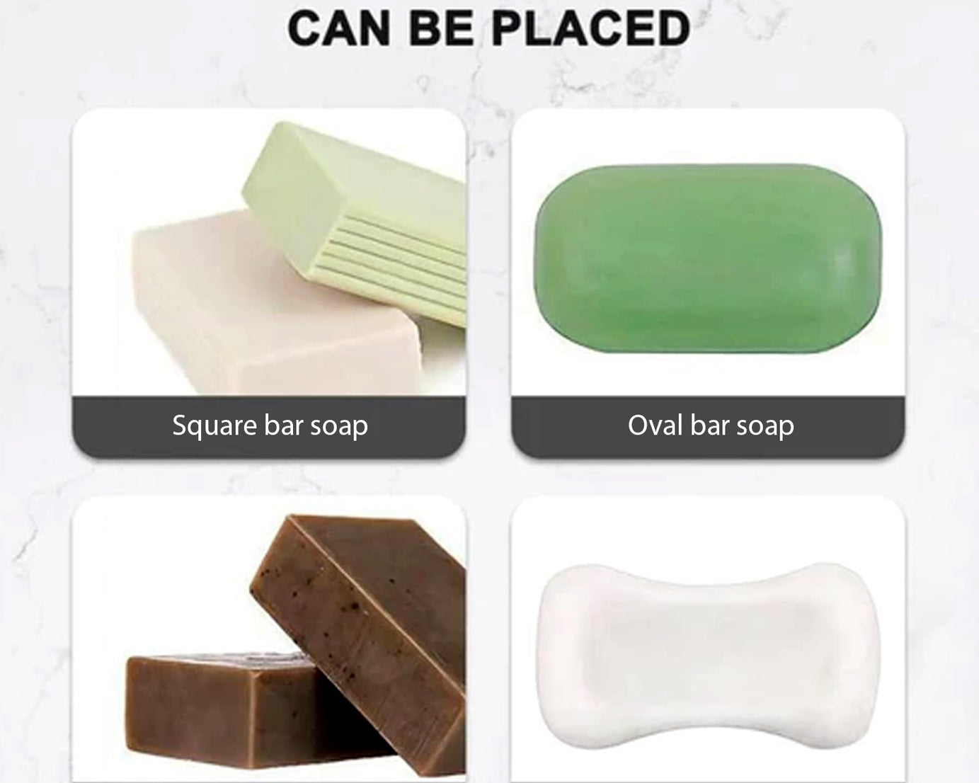 4006 Soap Dish Wall Mounted Soap Dish No-Drilling Soap Holder Self Draining Waterfall Soap Tray Bar Soap Holder for Shower / Bathroom Soap Holder for Shower Adjustable Removable Soap Holder