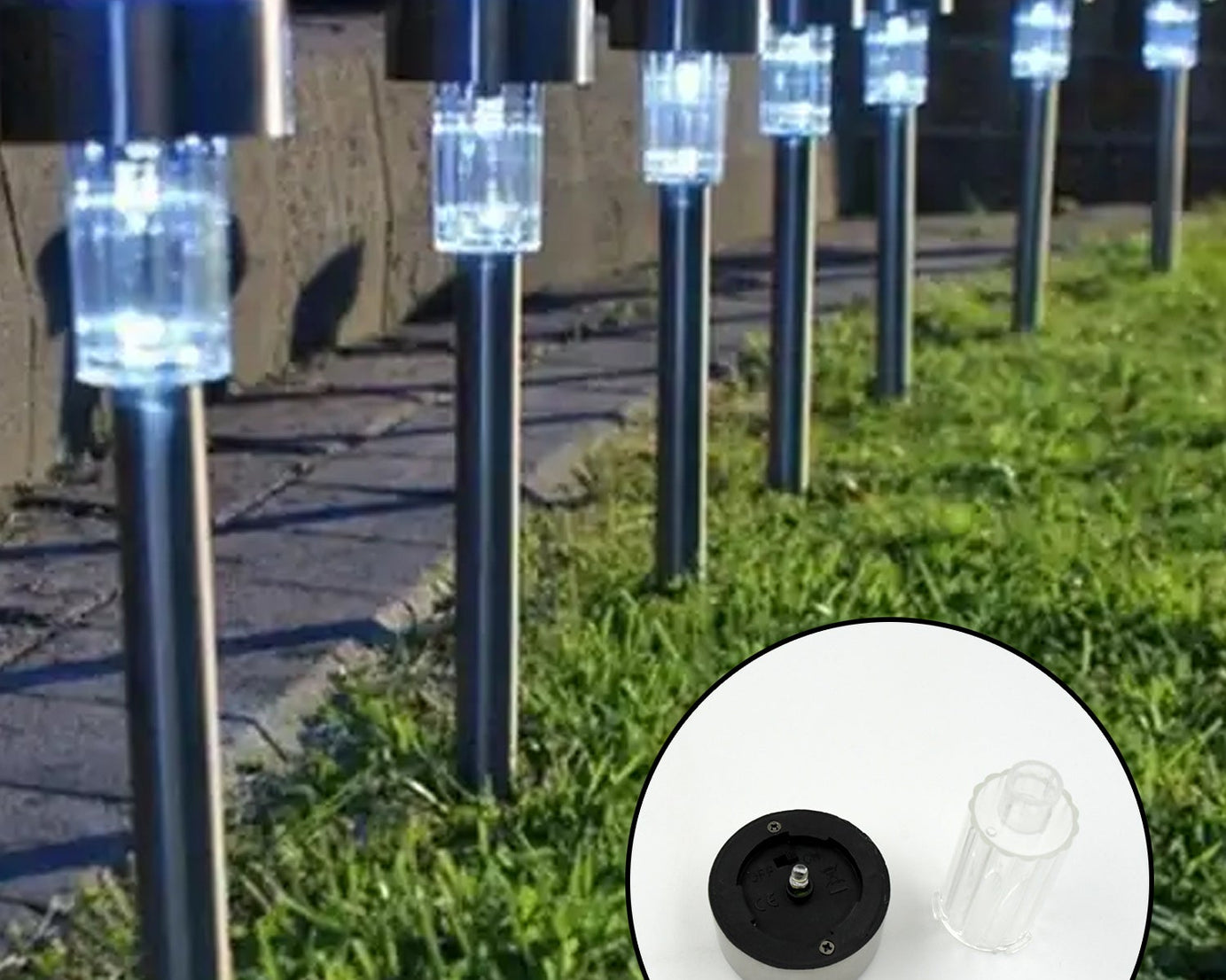 Solar Panel Led Spike Spot Light Landscape Garden Yard Path Lawn Outdors Solar Lamps, Waterproof Outdoor Decorative Landscape Lights for Garden, Patio, Yard, Walkway (2 Pc Set)