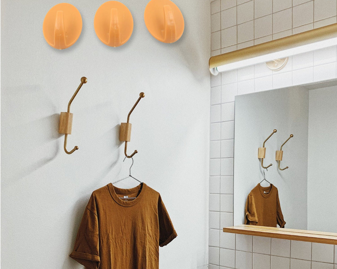 Self Adhesive Wall Hooks Plastic Bath Towel Hook -Wall Door Holder Bathroom Towel (3 Pcs Set)