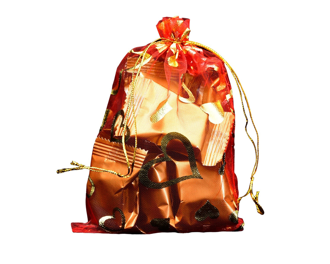 Net Fabric Drawstring Pouch for Dry Fruits Packing, Organza Shagun Potli Baba, Wedding Party Favor Gift Bags (Mix Size)