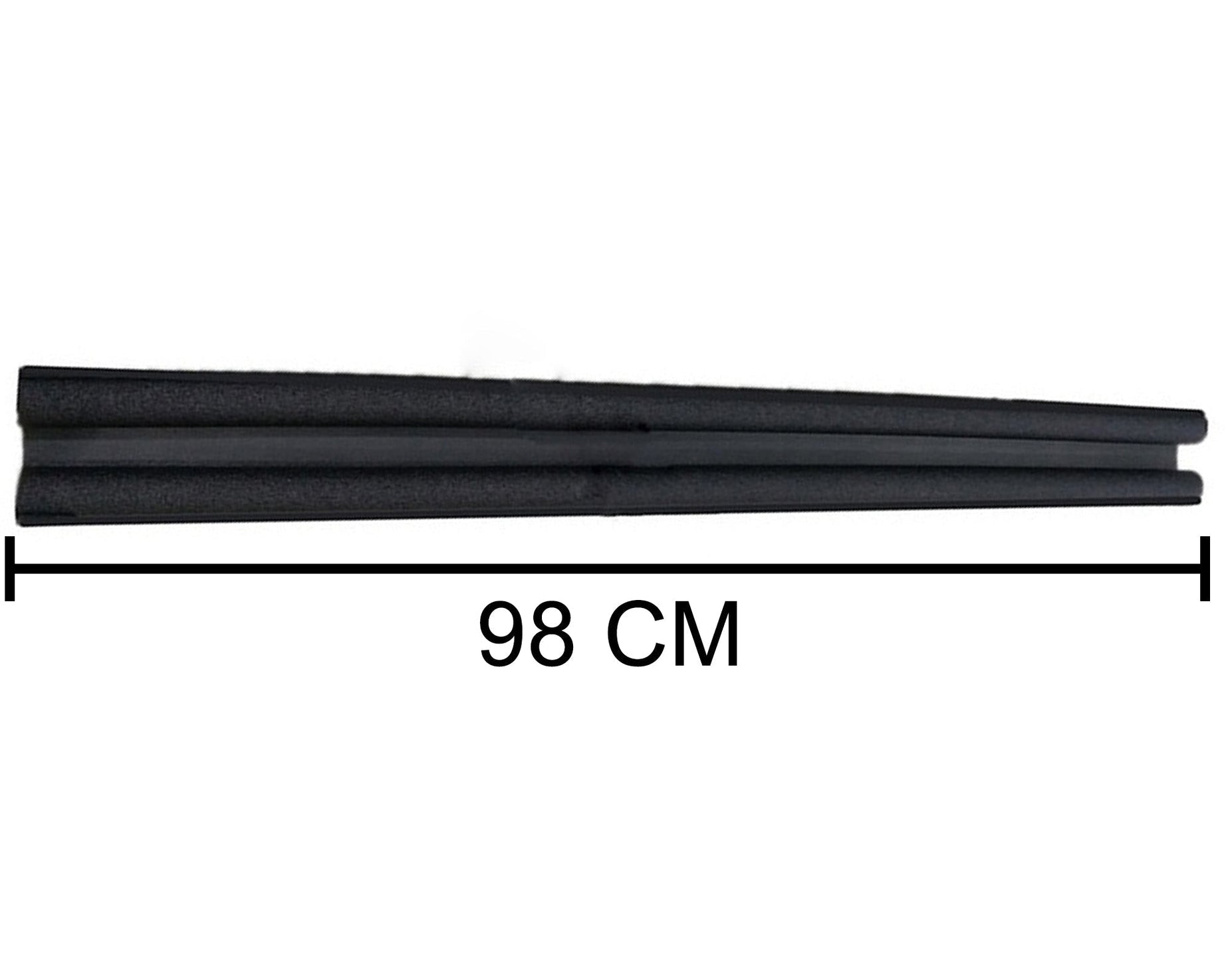 Draught guard for doors, twin seal for blocking cold air