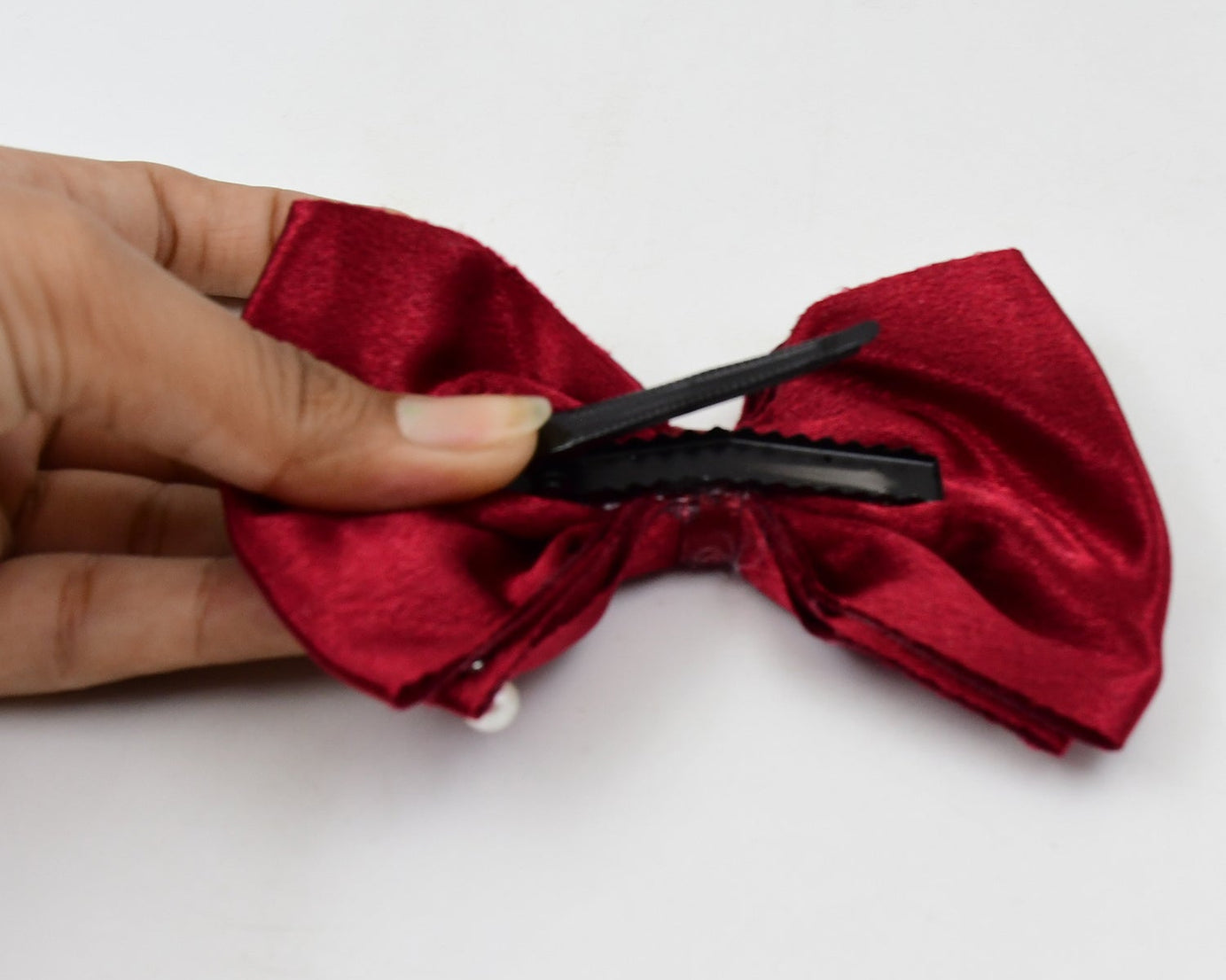 Hair Bow Knot Clip Suitable For Girls (1 Pc / Multicolour)