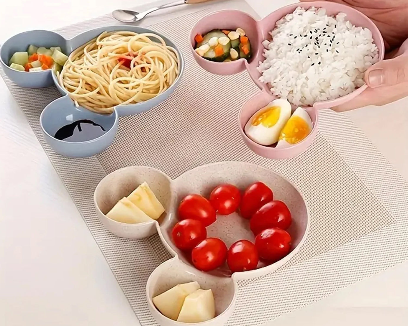 Mickey Mouse Shape Plates for Kids, BPA Free, & Unbreakable Children’s Food Plate, Kids Bowl, Fruit Plate, Baby Cartoon Bowl Plate, Tableware (1 Pc)