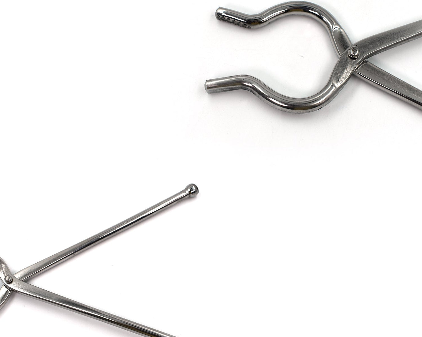 Ganesh premium stainless steel tongs, 8mm, various views and details.