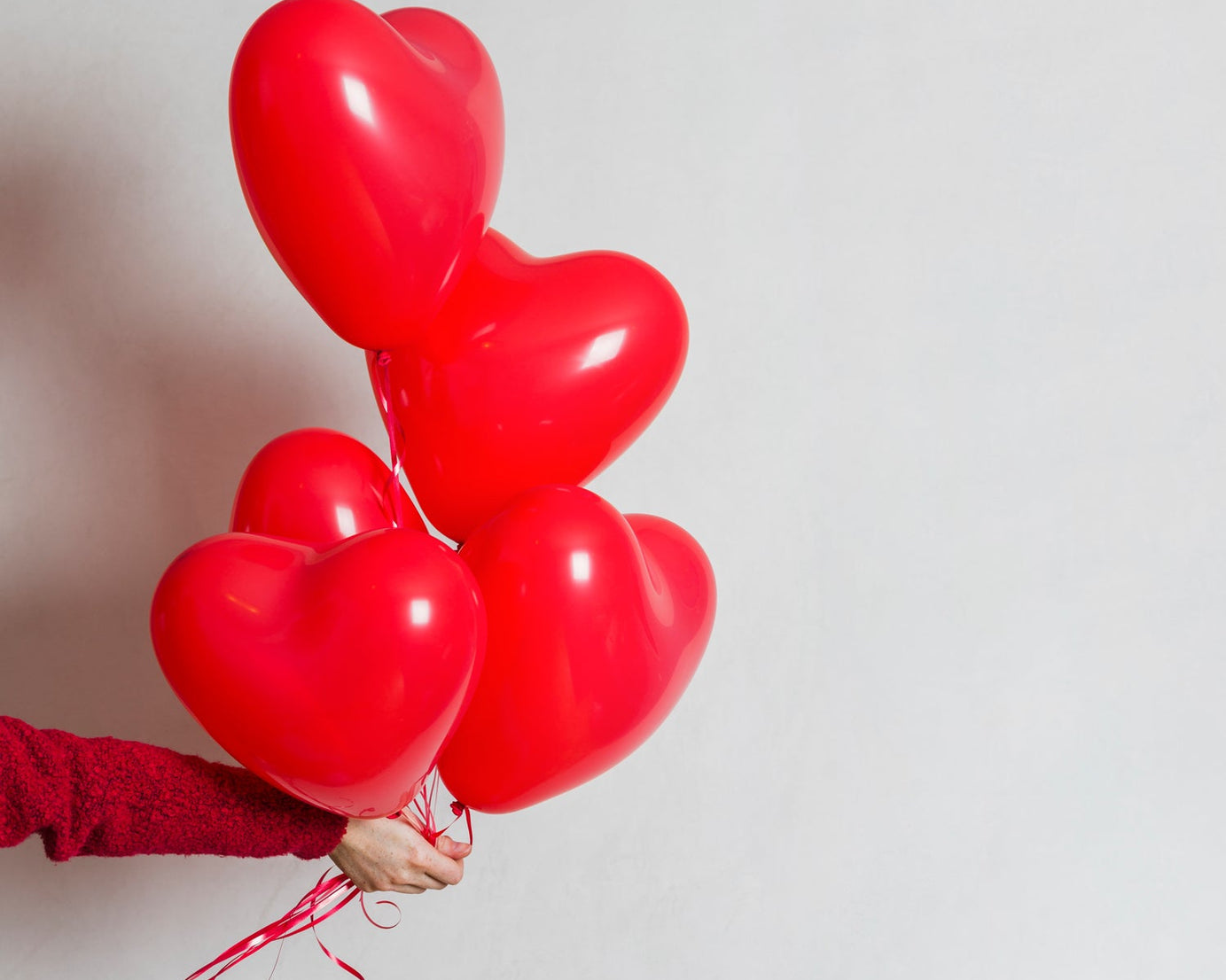 Heart shaped balloons Kinds of Rainbow Party Latex Balloons for Birthday / Anniversary / Valentine's / Wedding / Engagement Party Decoration Multicolor (4 Pcs Set)