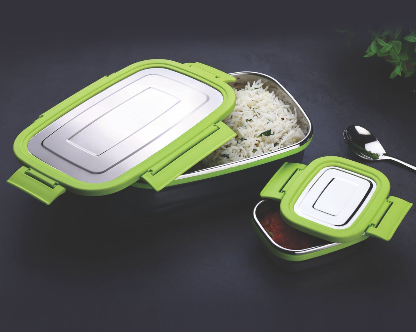 Ganesh Junior lunch pack, stainless steel, for office and school use