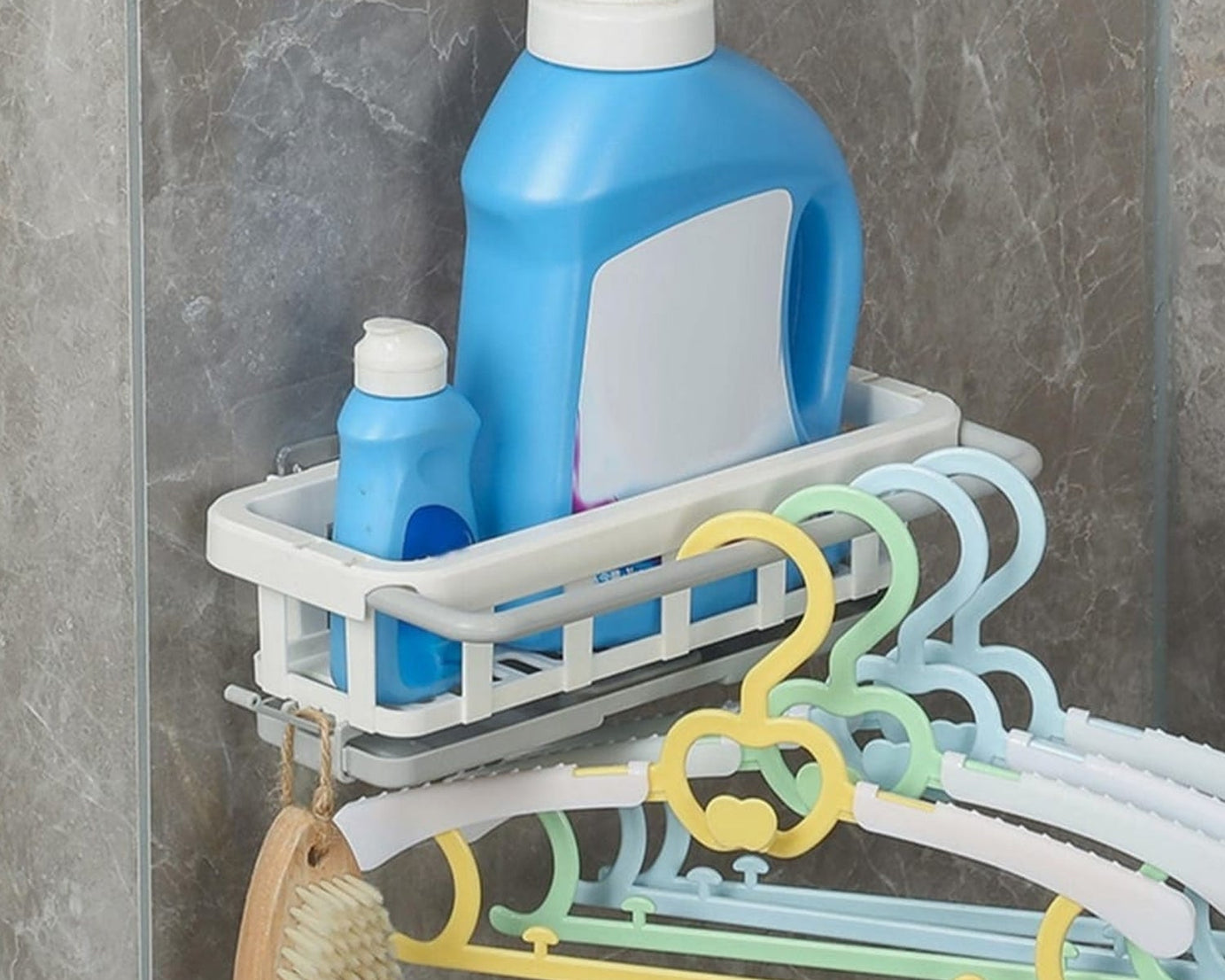 Multipurpose Platic Hanging Drain Rack Retractable Sponge Storage Hanging Rack With Adhesive Hook for Kitchen and Bathroom Dishcloth Holders Basket Drying Tray Organizer