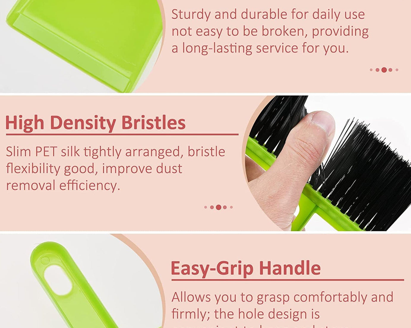 Dustpan with brush, ideal for home use