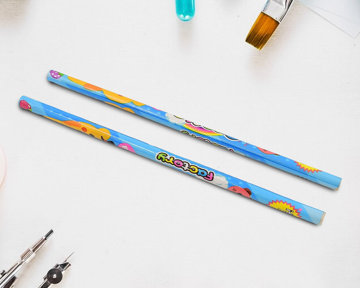 Cartoon Wooden Pencil Set for Kids Boys Return Gifts Birthday Party Space Stationary Set Pencil Eraser Sharpener Combo Kit for Kids Boys (Mix Color / 1 Set)