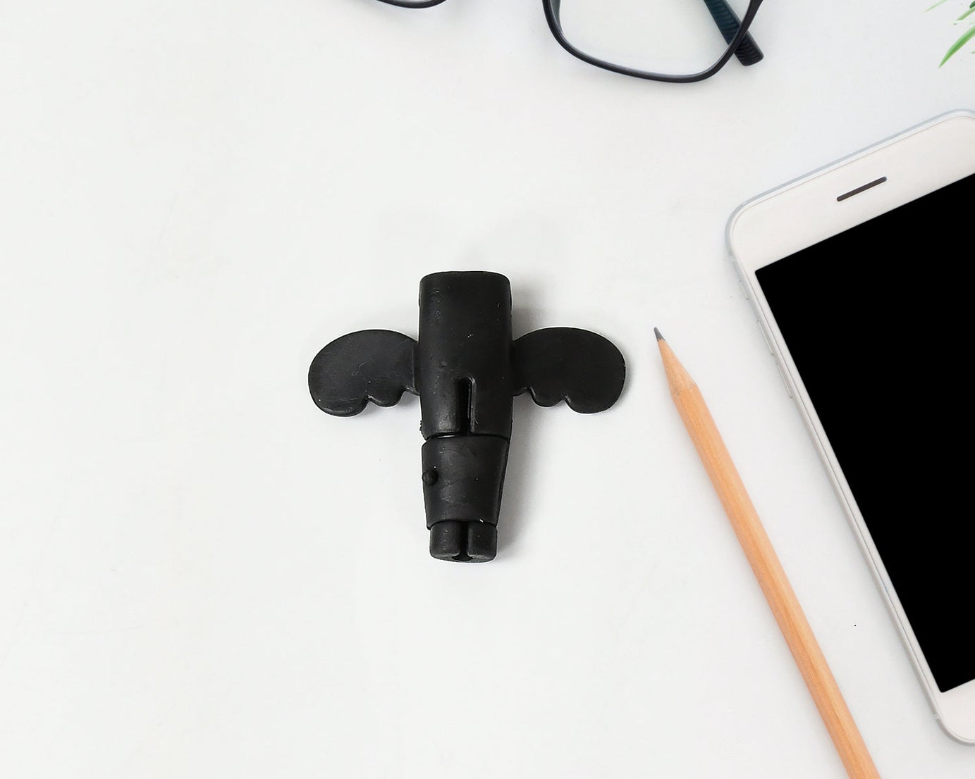 Silicone Data Cable Protector, Angel Data Cable Protective Cover, 2 in 1 Mobile Phone Cord Earphone Cord Saver Storage Tool