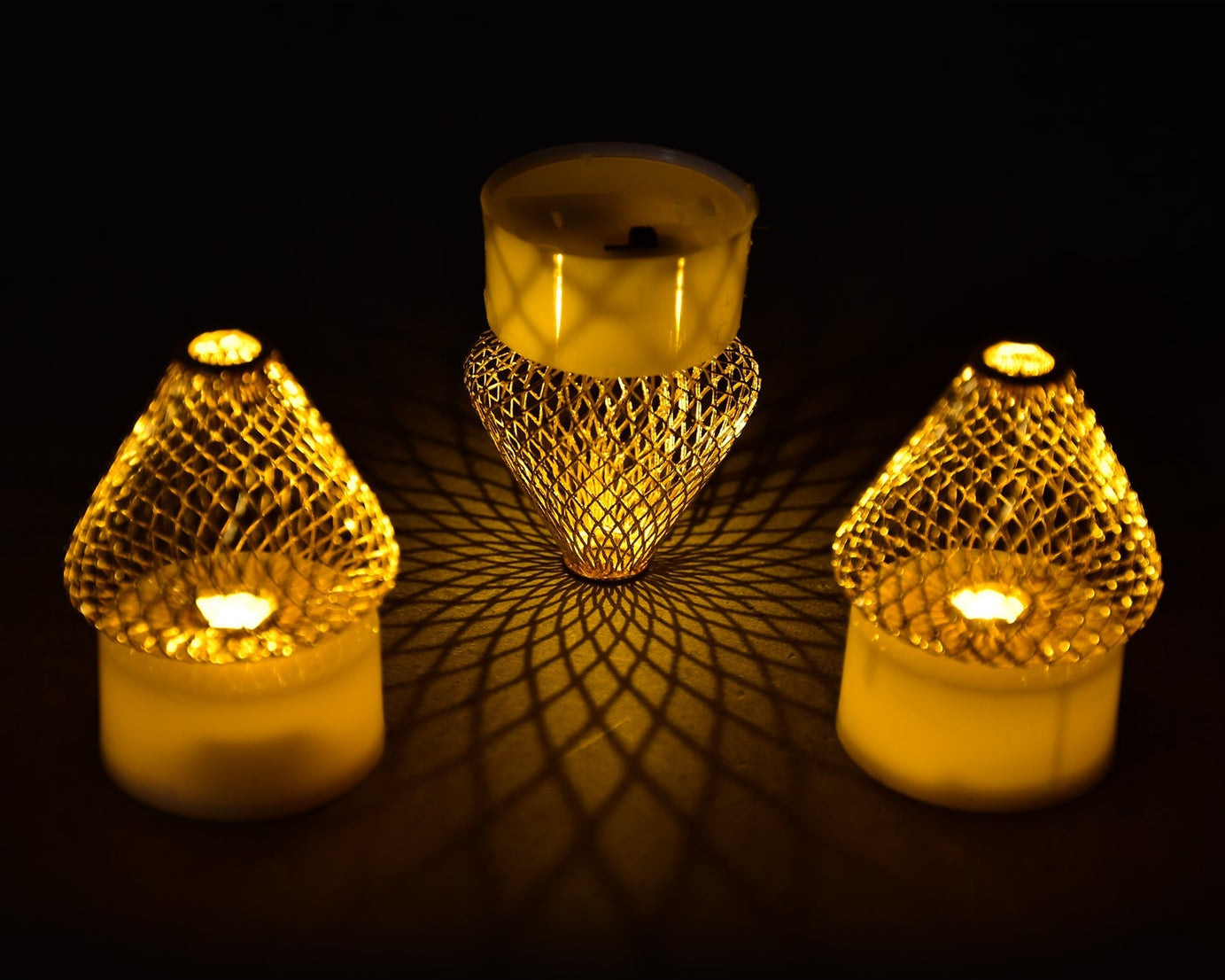 Set of 12 LED tea light candles, smokeless, decorative