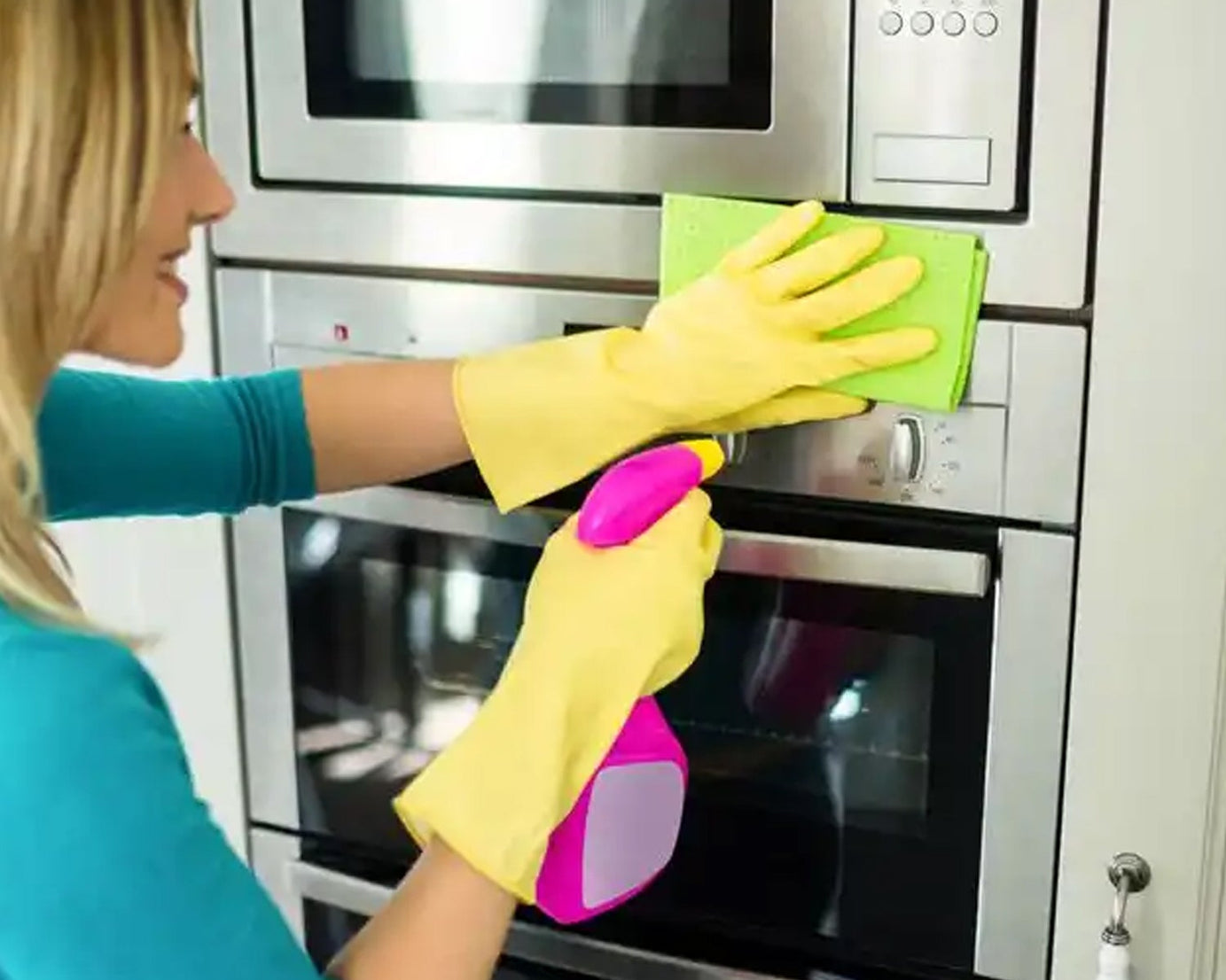 Multipurpose Rubber Cleaning Gloves: Reusable, Wet & Dry Use (1 Pair)
