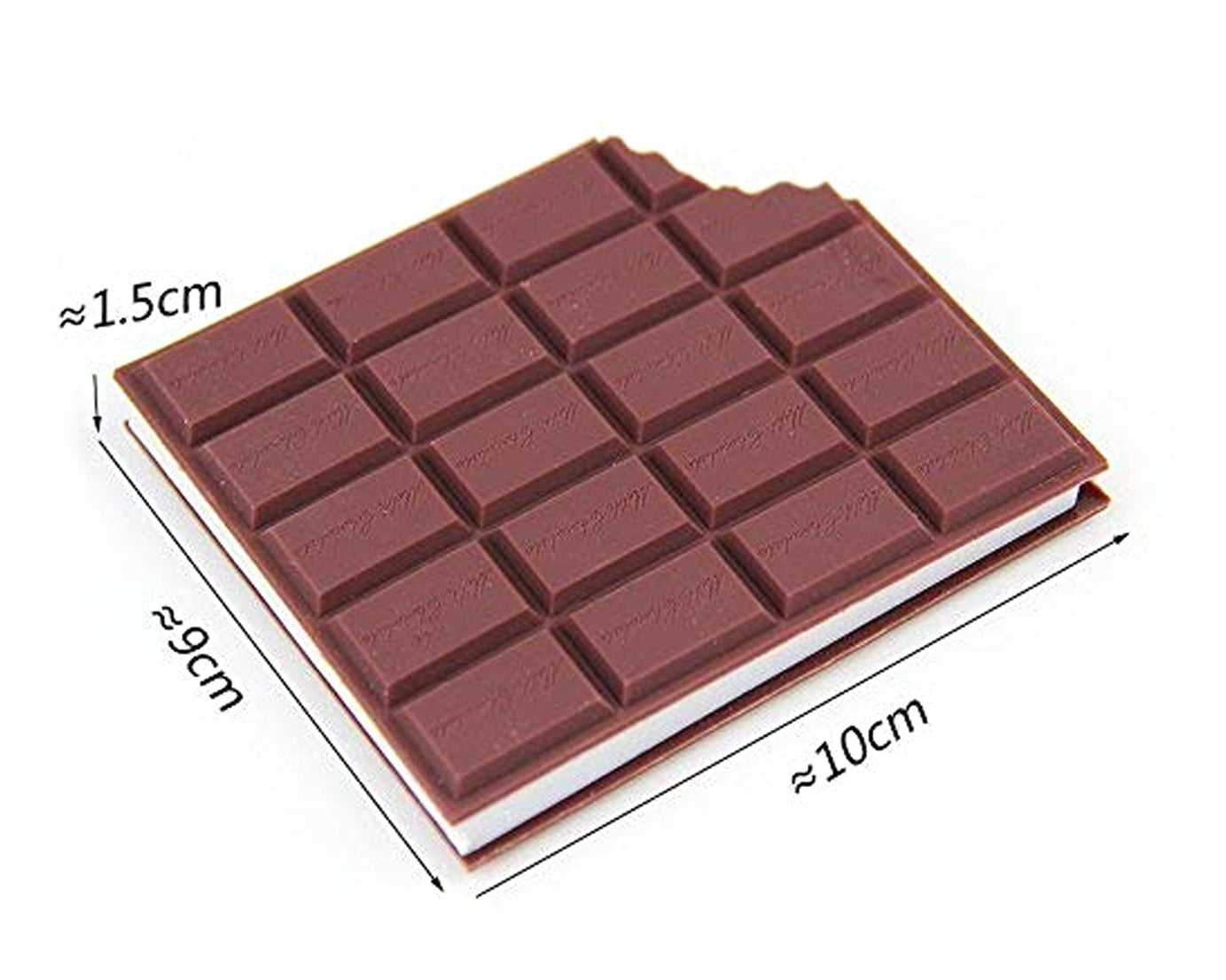 Small Chocolate Scented Diary Memo Notebook in Rectangular Chocolate Bite Shape with Original Chocolate Smell Personal Pocket Diary, Dairy book with Plain Pages for Kids