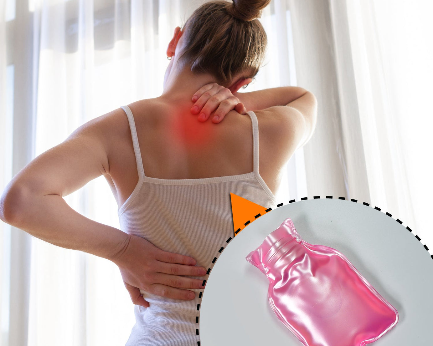 Simple Pink small Hot Water Bag with Cover for Pain Relief, Neck, Shoulder Pain and Hand, Feet Warmer, Menstrual Cramps.