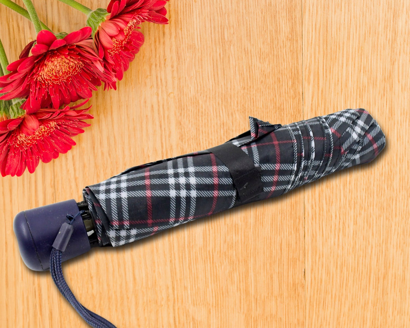 3-Fold Sun & Rain Protective Solid Foldable Umbrella, (1 Pc)