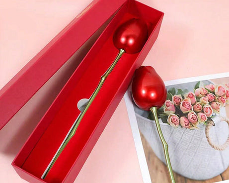 Metal Red Rose Couple Jewelry Box-Fancy Jewelry Box (1 Pc)
