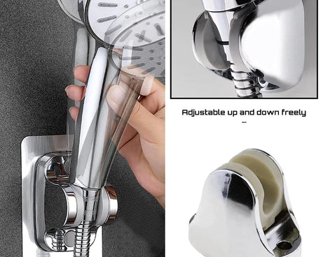 ADJUSTABLE HAND SHOWER HOLDER WITH FIXING SCREWS ADJUSTABLE BRACKET FOR BATHROOM (Loose)