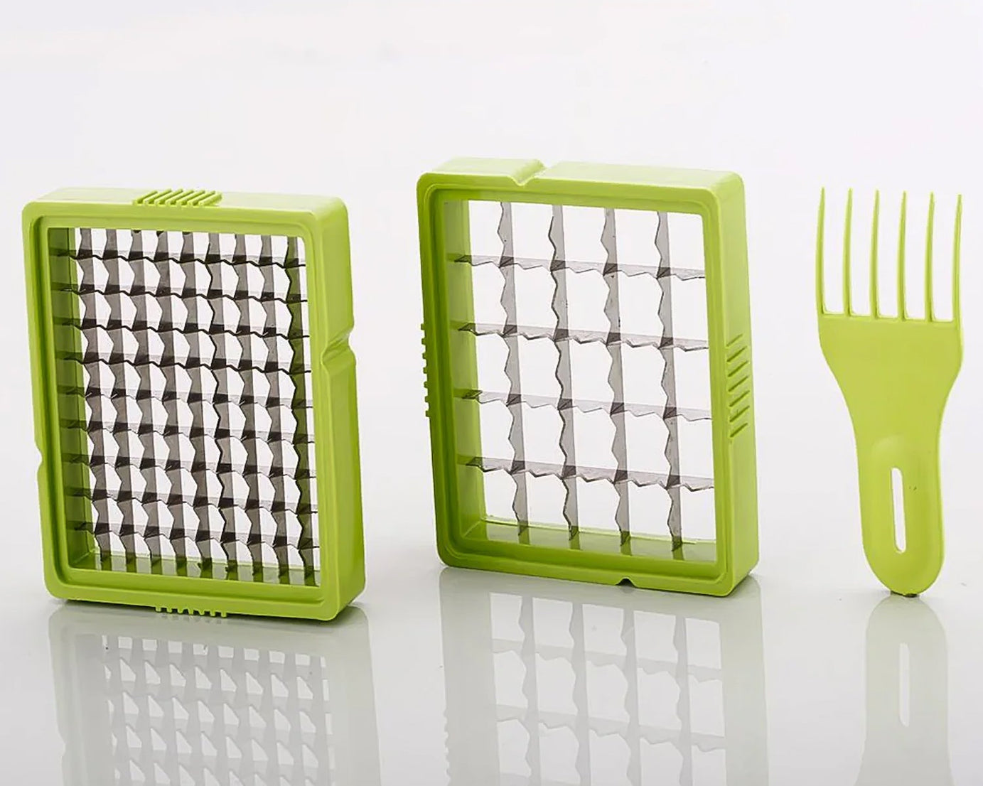 2 in 1 Potato Chipser / Slicer French Fries Maker Finger Chips | Plastic | Two Blades Finger Chips Cutter for Kitchen Accessory Vegetable Fruit Slicer (1 Pc) 