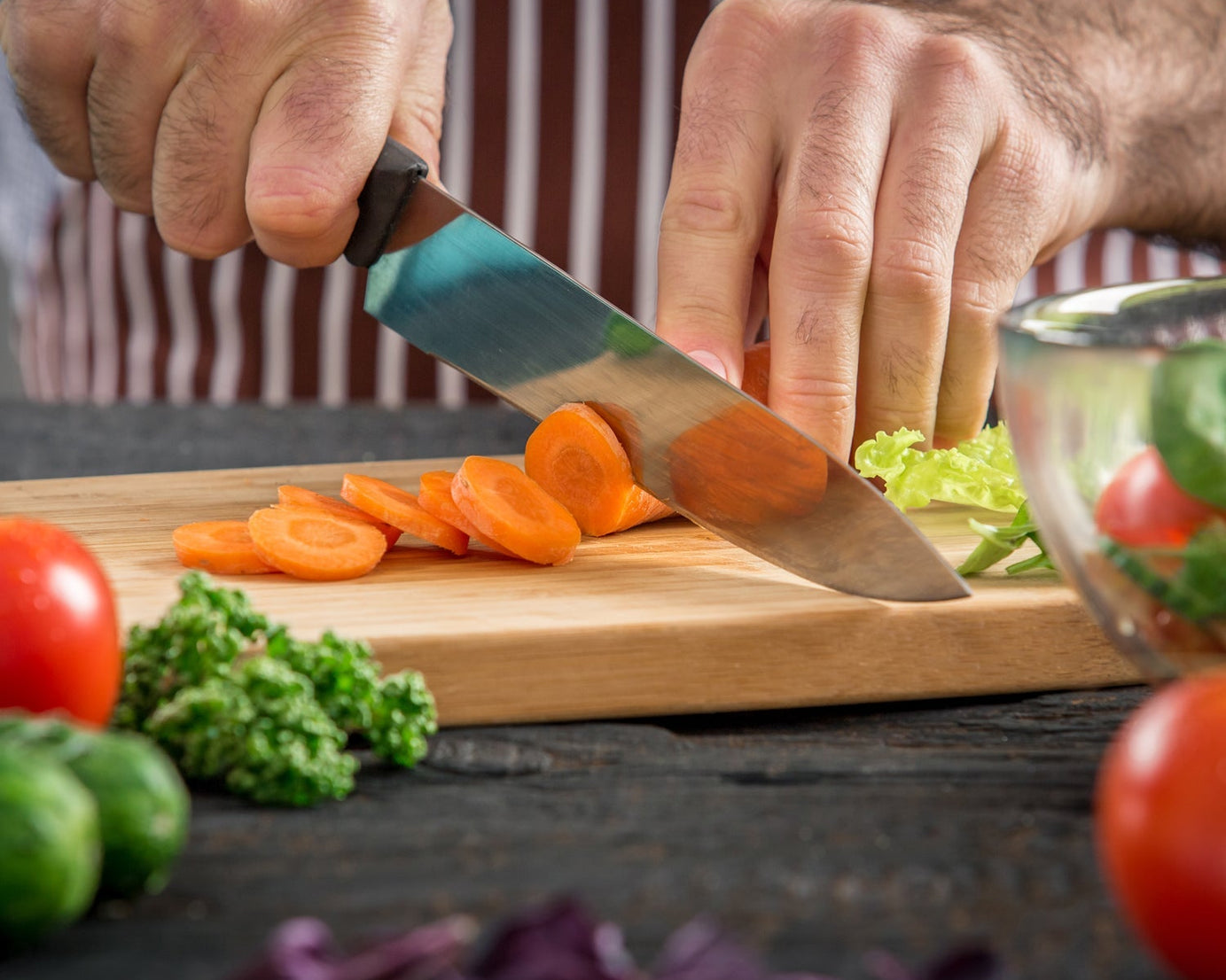 Natural wood chopping board