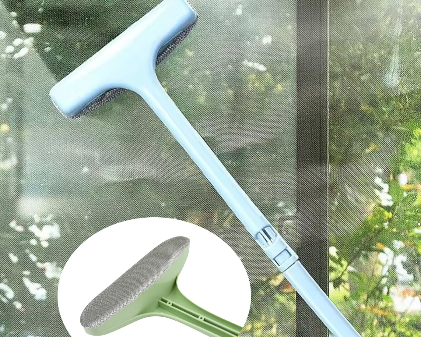 Window Cleaning Brush With Extendable Handle