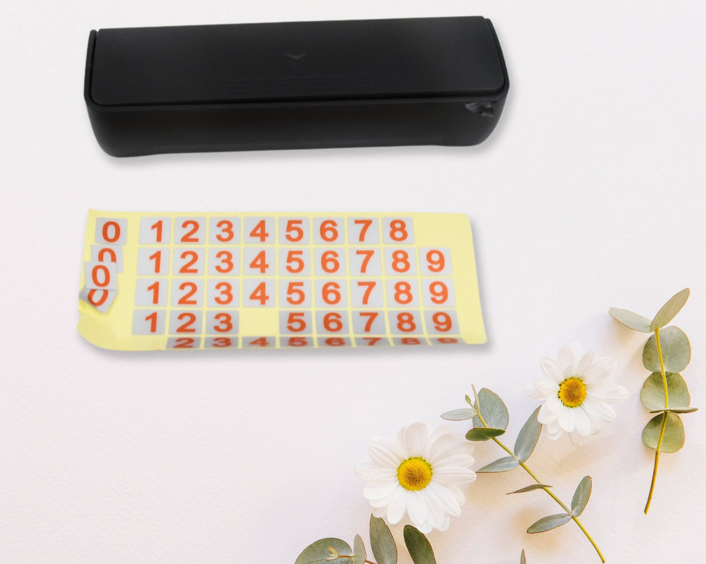 Temporary Car Parking Mobile Number Display with Magnetic Numbers Stickers (1Pc) 