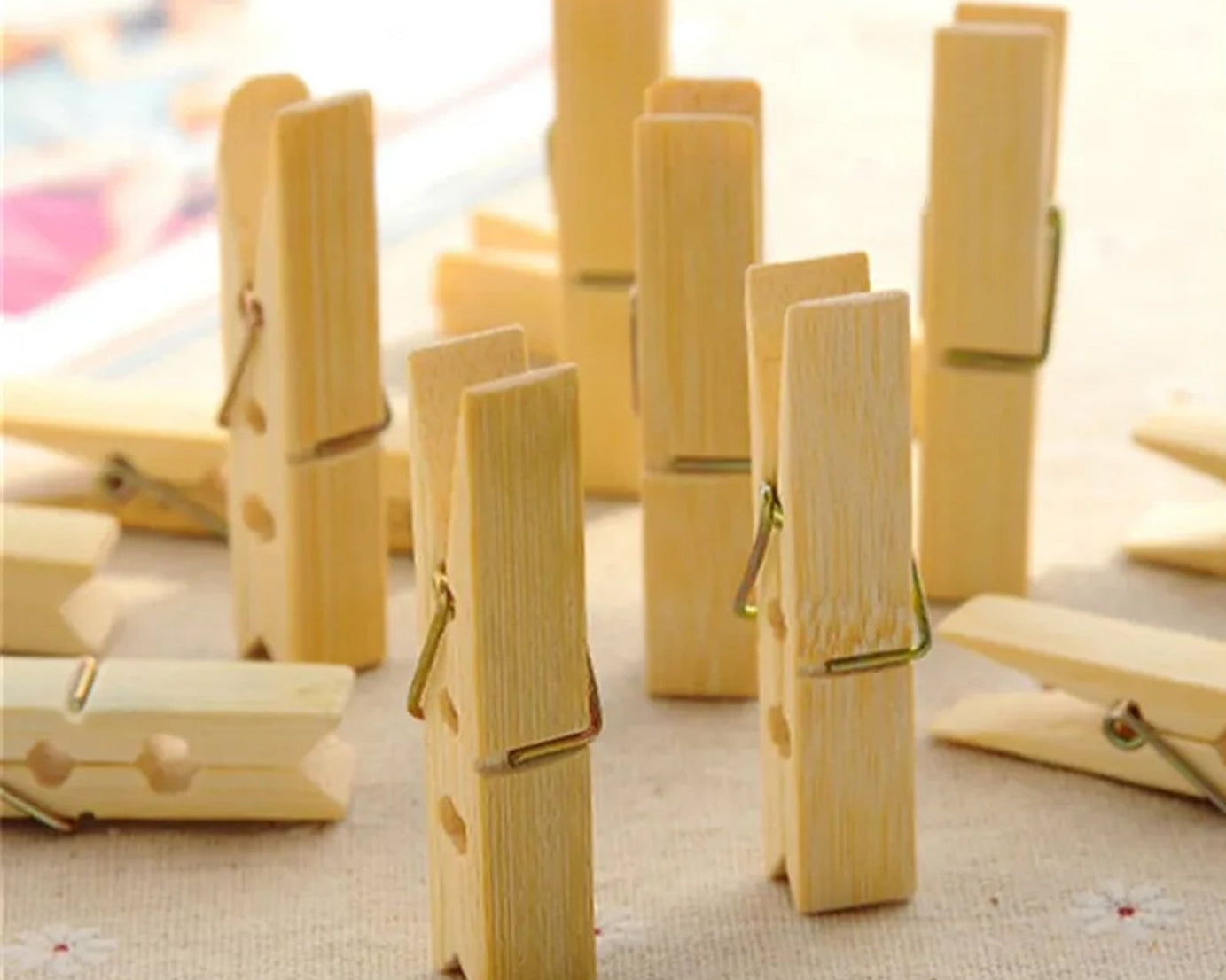 Multipurpose Wooden Heavy Clip (20 Pieces) for Clothespin , Dryer, Hanger, Photo Paper Peg Pin, Craft Clips for School Arts Crafts Decoration