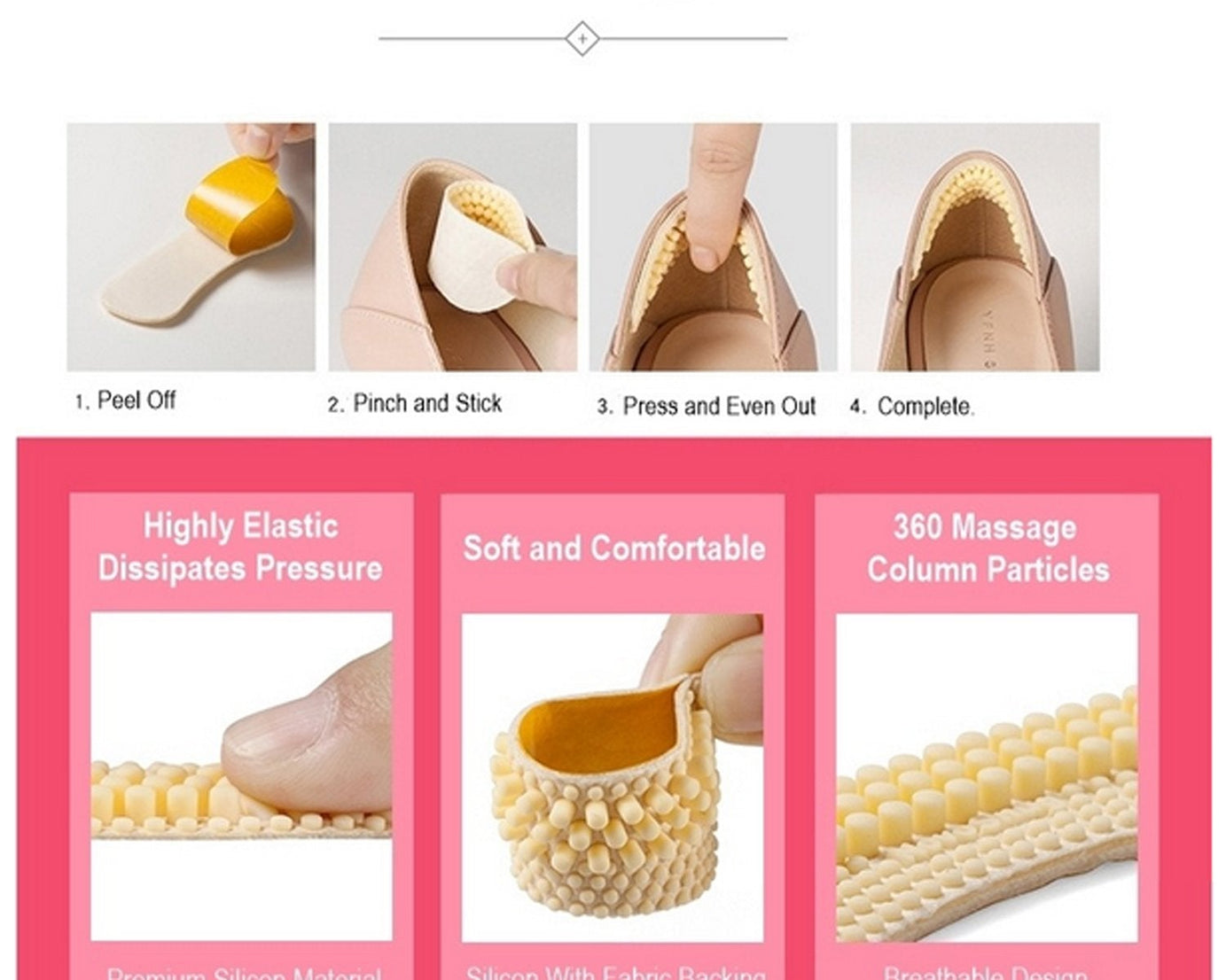 Fabric heel cushion liners for shoes