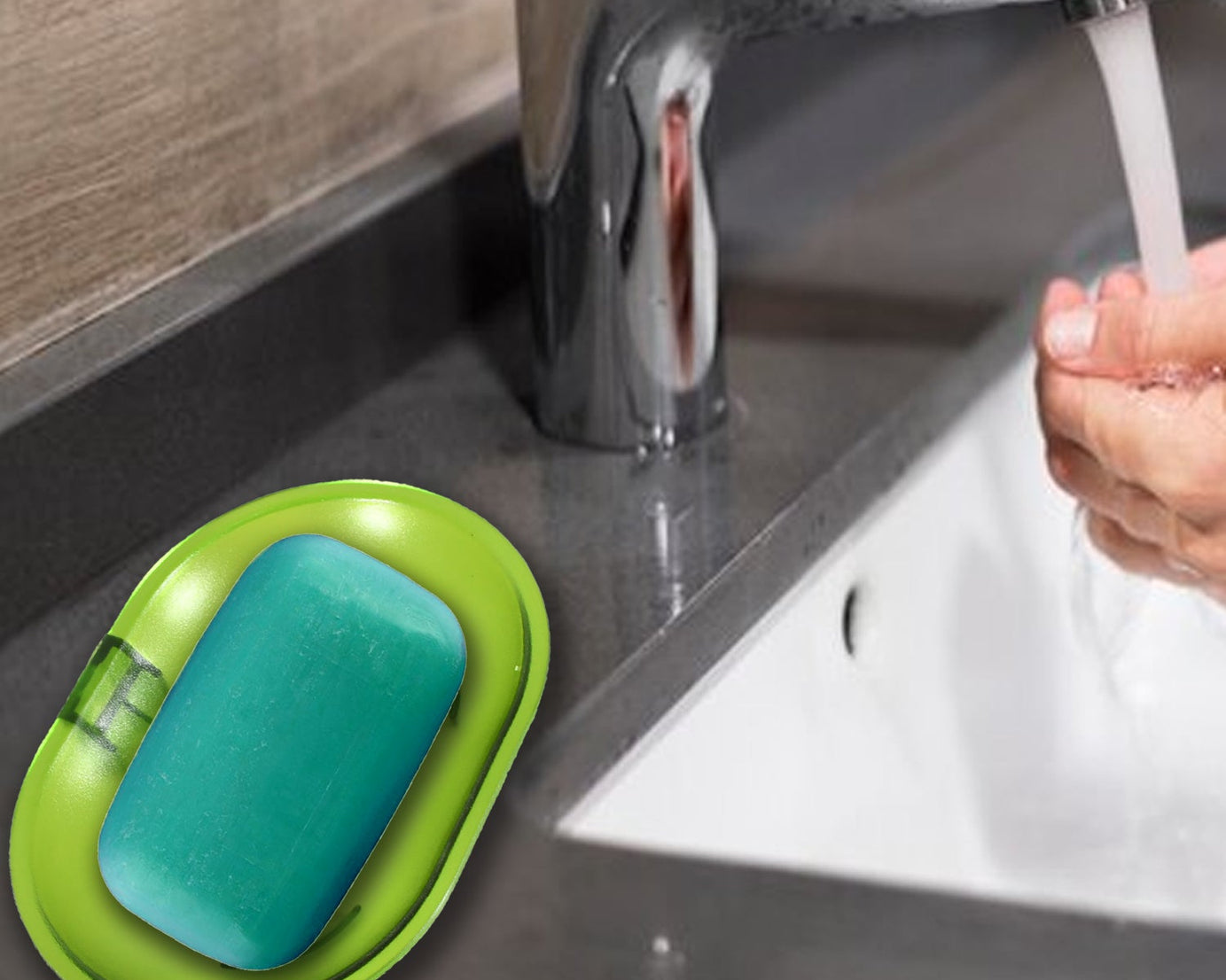 Plastic Soap Dish Holder for Bathroom Shower Wall Mounted Self Adhesive Soap Holder Saver Tray-Plastic Sponge Holder for Kitchen Storage Rack Soap Box, Bathroom