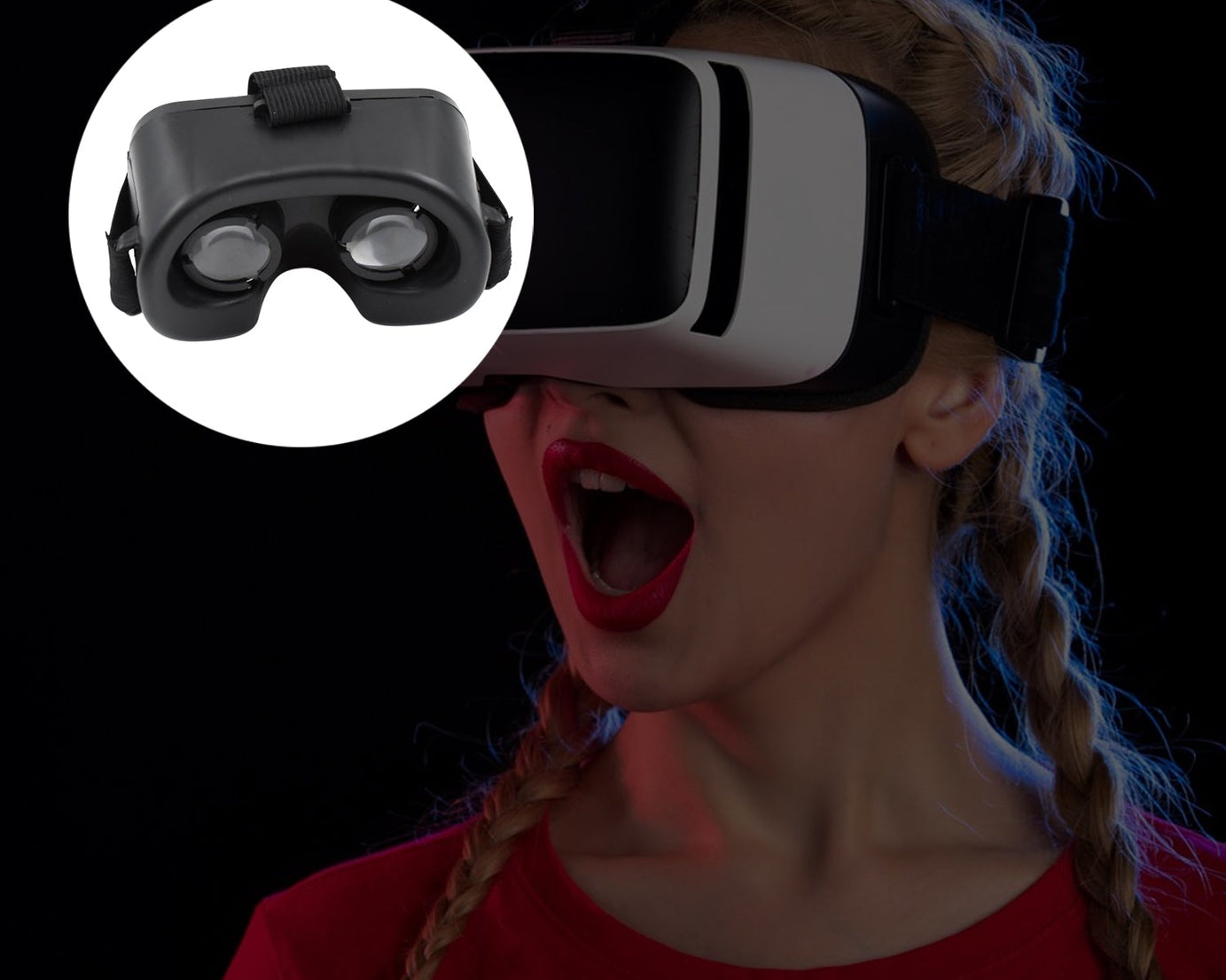 3D VR Glasses Virtual Reality Goggles Headset for All Smartphone VR Goggles-For 3D VR Movies Video Games (1 Pc)