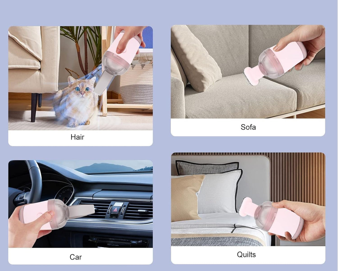 Handheld Vacuum Cleaner, Cordless Desktop Vacuum Cleaner One Button Switch for Office (1 pc)