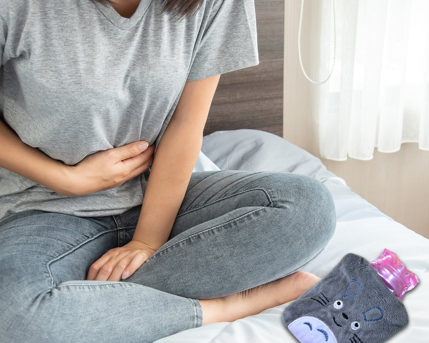 6531 Totoro Cartoon Hot Water Bag small Hot Water Bag with Cover for Pain Relief, Neck, Shoulder Pain and Hand, Feet Warmer, Menstrual Cramps.