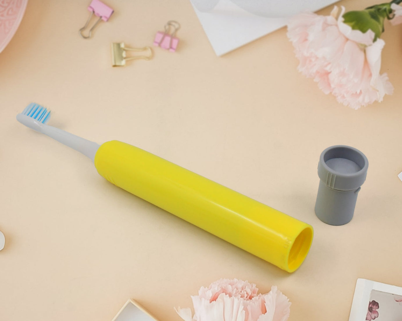 Adult Waterproof Electric Toothbrush 1 Head Battery Operated Toothbrush (1 Pc / Battery Not Included / Mix Color)