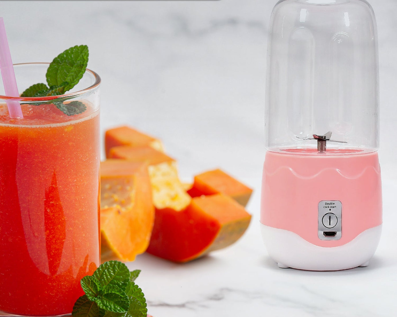 Mini blender for smoothies and juices.