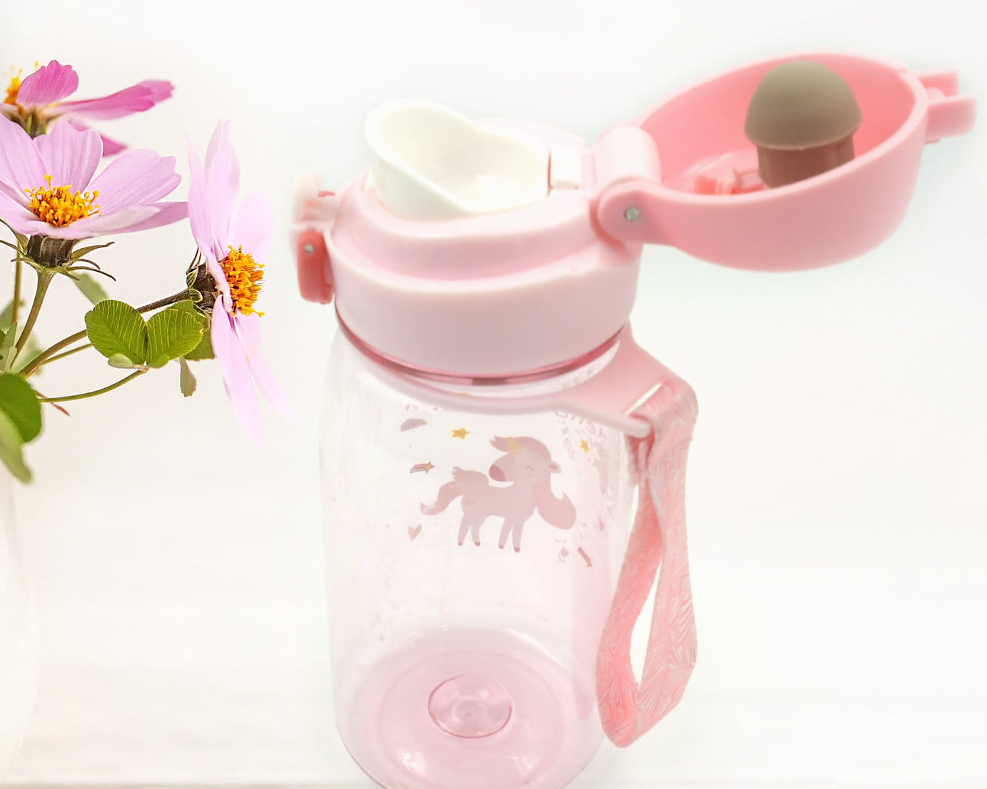 12557 400ML Capacity Plastic Water Bottle Animal Printed  | Office Bottle | Gym Bottle | Home | Kitchen | Leakproof and BPA Free Drinks Bottle | Water Drink Juice Bottle BPA Free Leak-Free Lightweight ( 400 ML )