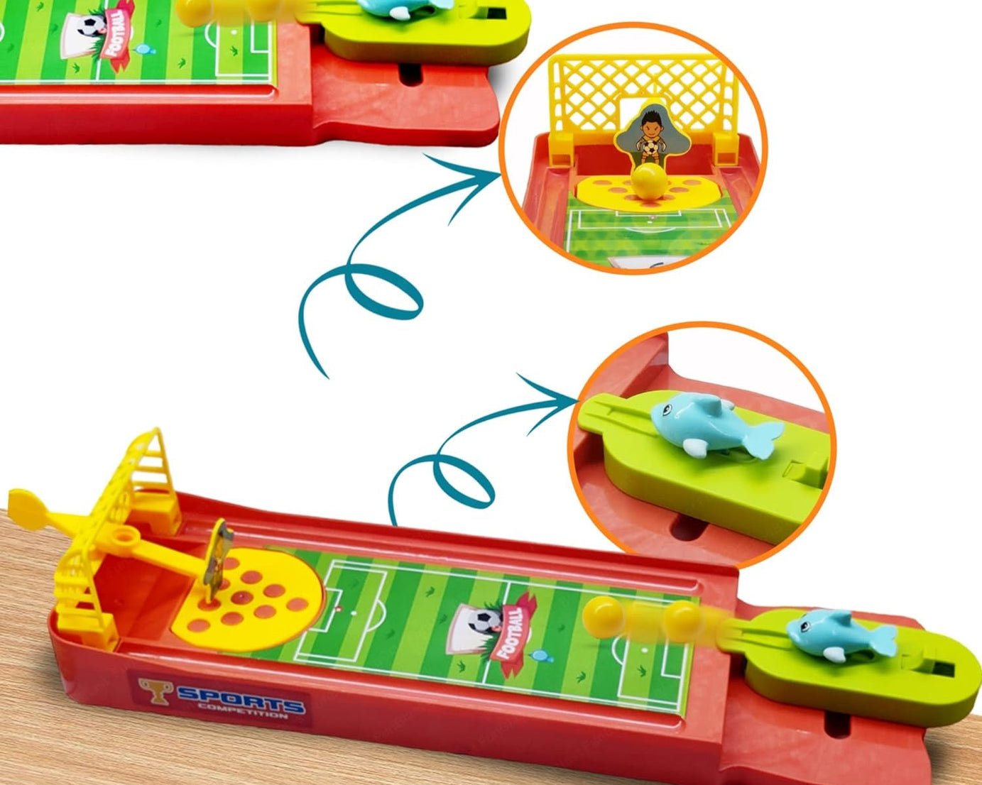 Mini Table Top Finger Football Game for Kids-Desktop Game for Kids & Adults, Fun Indoor Finger Bowling Game for Boys & Girls, Family Board Game