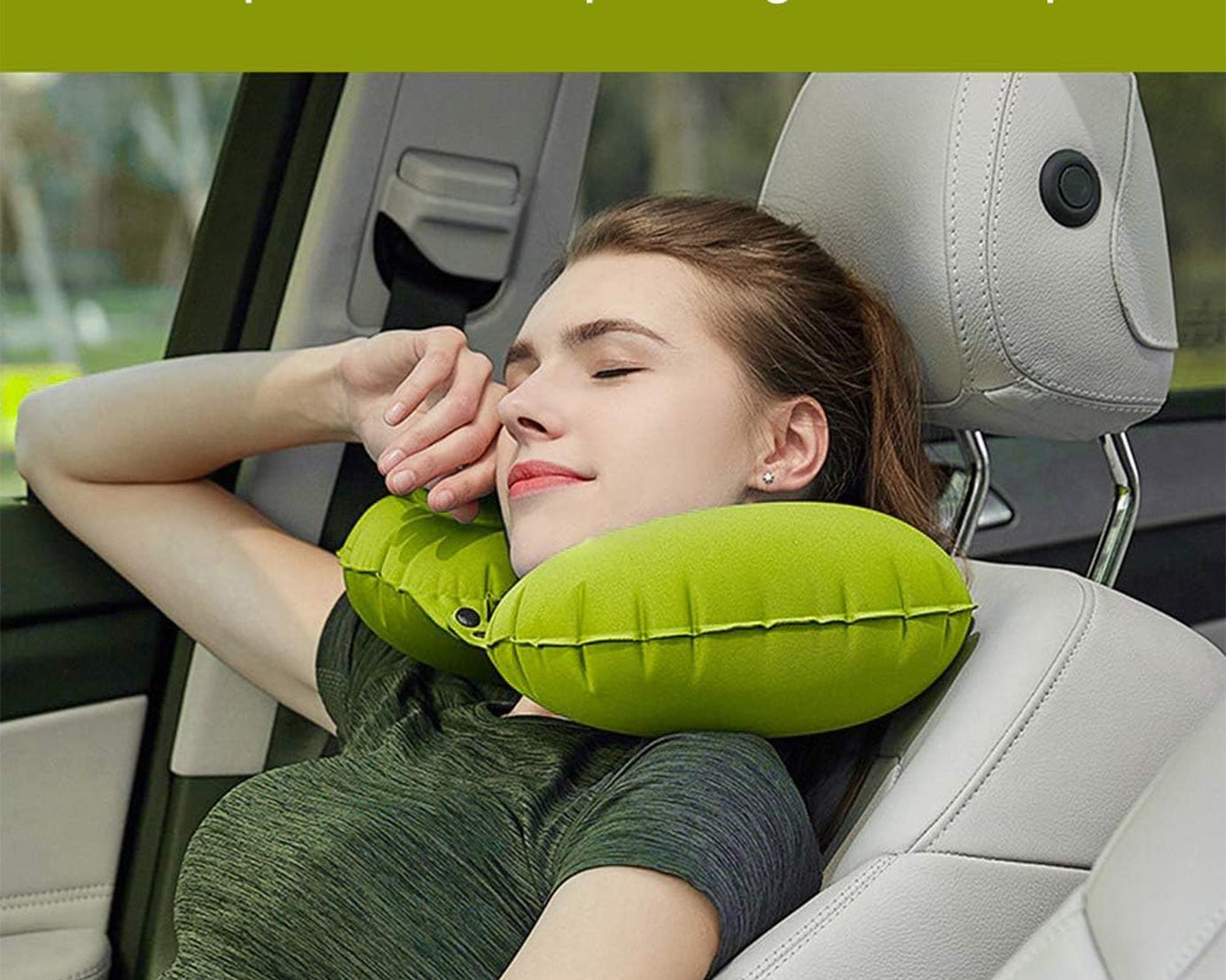 Inflatable & Foldable, Pillow U Shape Air Cushion Travel Pillow, Travel Business Trip Neck Pillow for Long Trips, Ideal for Men & Women Portable, and Perfect for Backpacking, Car Camping, and Even Airplane Travel