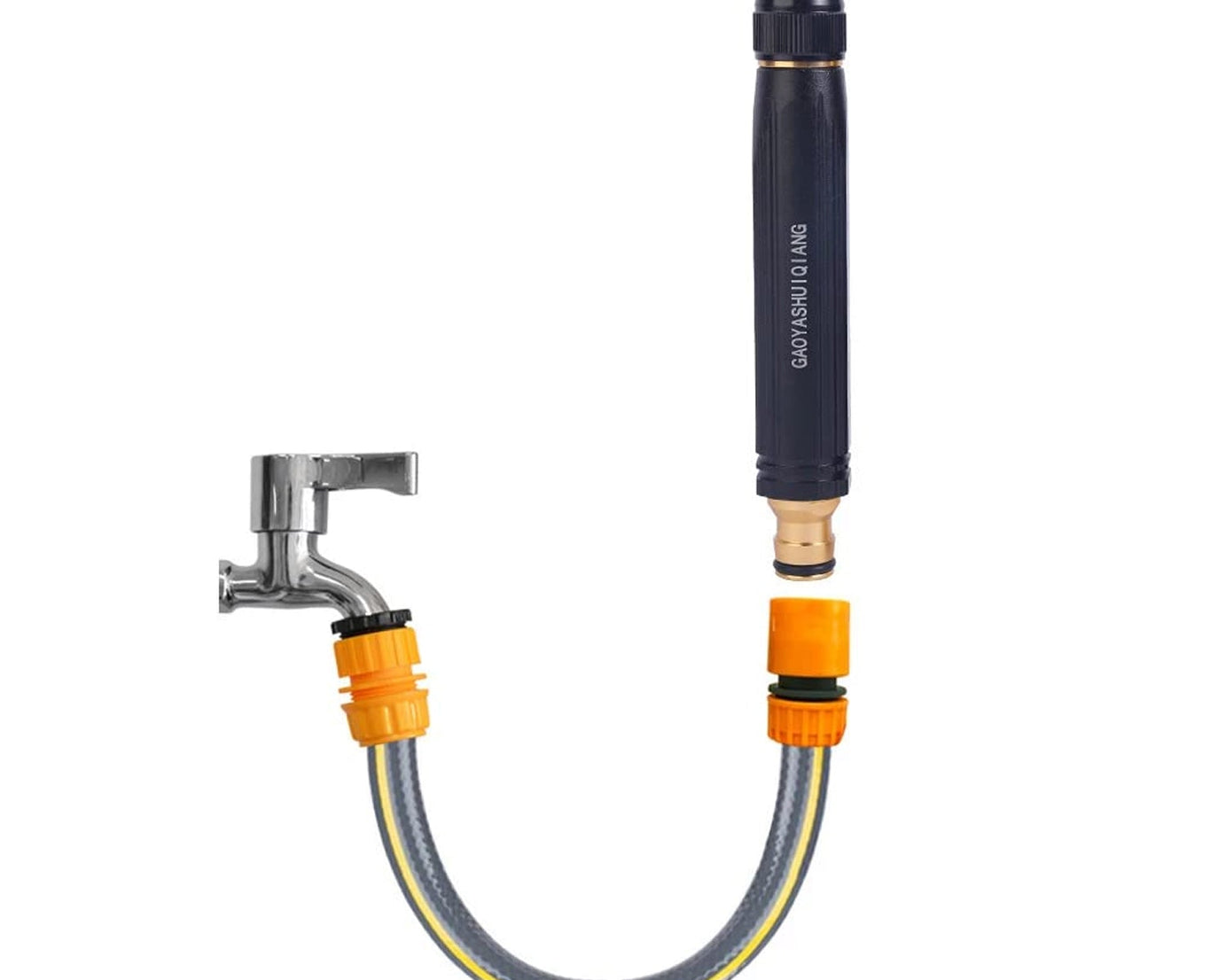 Nozzle view showing different spray patterns.